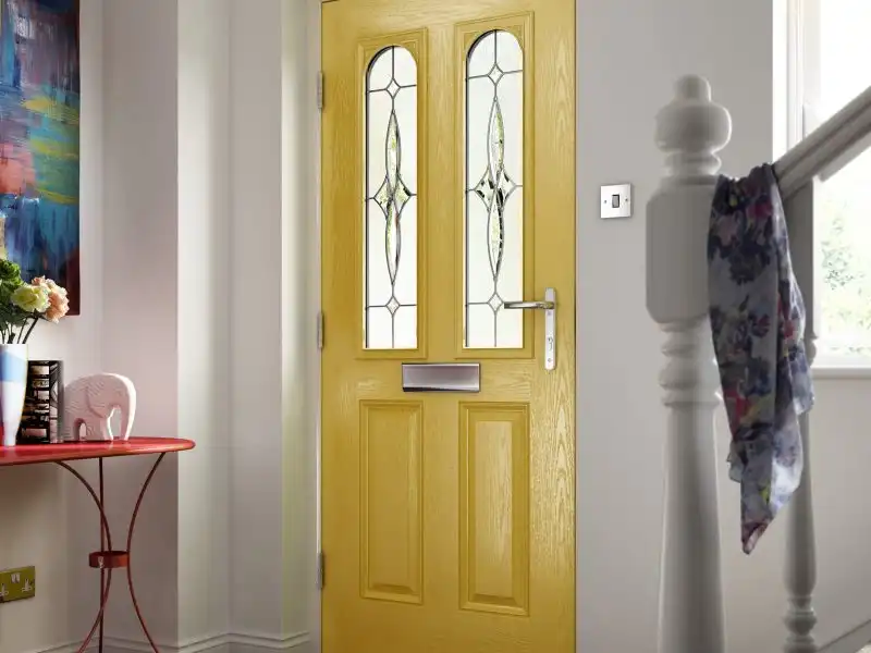 yellow font door
